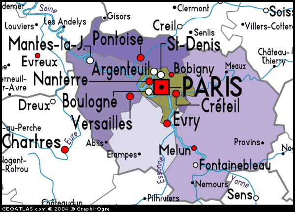 Map of Ile de France