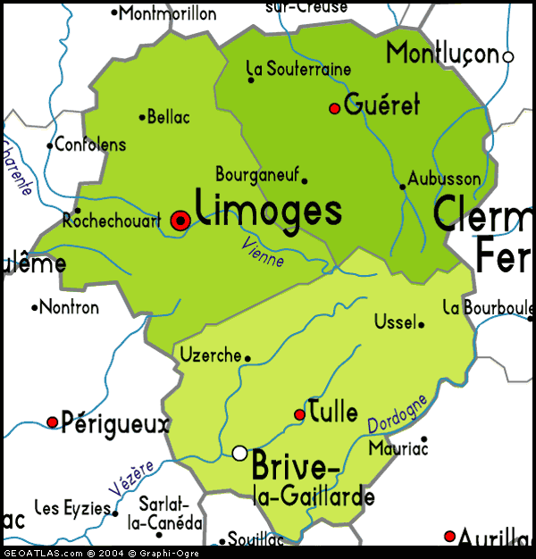 Map of Limousin