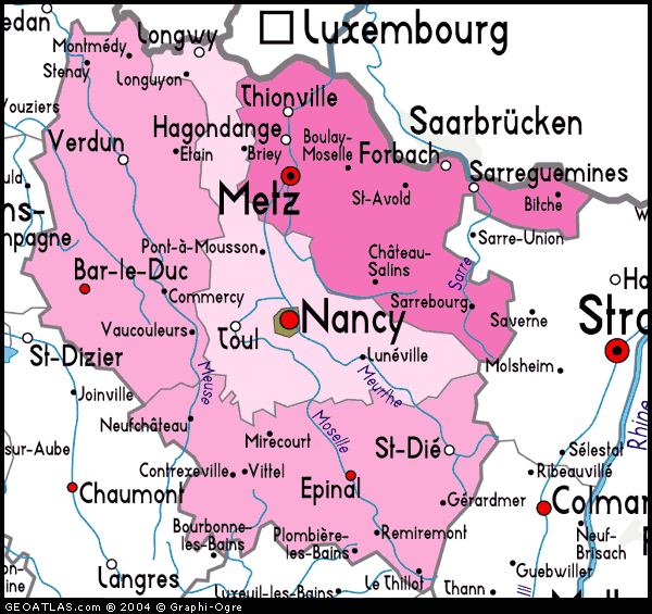 Map of Lorraine