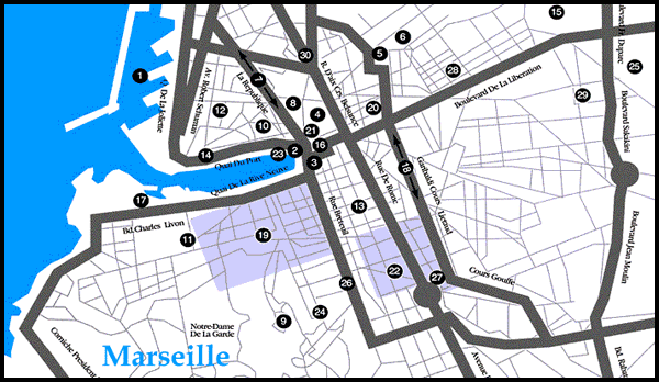 Map of Marseille