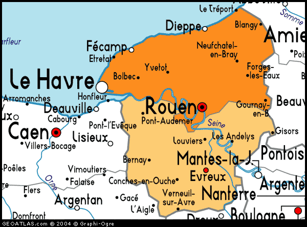 Map of Haute-Normandie